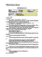 Đề thi học kỳ I môn Hóa học 8 - Trương THCS Xã Minh Hòa